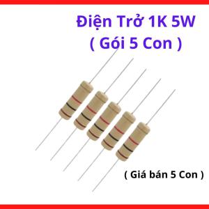 Điện Trở 1K 5W Chịu Nhiệt, Dùng Trong Mạch Công Suất Và Board Máy Hàn, kho linh kiện máy hàn.