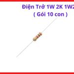 Điện Trở 1W 2K 1W2K, Bộ 10 Điện Trở Cắm Chân, Linh Kiện Điện Tử Sửa Máy Hàn, Dùng Trong Board Mạch Điều Khiển, Thay Thế Linh Kiện Hỏng, DIY Mạch Điện, Điện Trở Công Suất Phổ Thông