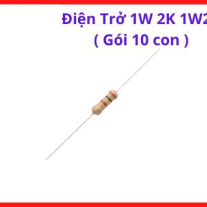 Điện Trở Công Suất 1W 2K Ohm, Gói 10 Con Điện Trở 1W2K, Dùng Cho Mạch Điện Tử, Máy Hàn Inverter, Board Điều Khiển, Linh Kiện Điện Tử DIY, Thay Thế Và Bảo Trì Thiết Bị Điện, kho linh kiện máy hàn.
