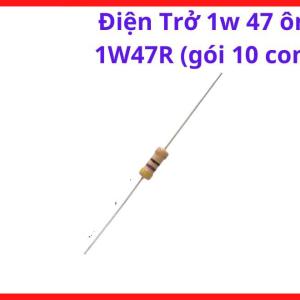 Điện Trở 1W47R 47Ω, Gói 10 Con, Điện Trở Công Suất 1W, Dùng Cho Mạch Công Suất, Mạch Hạn Dòng, Máy Hàn Inverter Và Thiết Bị Điện Tử Công Nghiệp