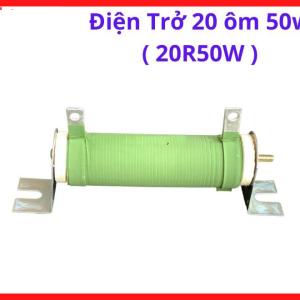 Điện Trở 20R 50W, Điện Trở Nhôm 20Ω Công Suất Cao Dùng Cho Xả Tụ, Tải Giả, Biến Tần Và Thiết Bị Điện Tử, kho linh kiện máy hàn.