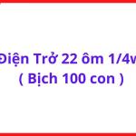 Điện Trở 22 Ohm 1/4W, Bịch 100 Con, Điện Trở Chân Cắm 22R, Dùng Cho Board Điều Khiển, Mạch Điện Tử Và Thiết Bị Điện Dân Dụng