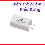 Điện Trở Công Suất 22 Ôm 5W Dạng Đứng, Điện Trở 22R Chân Đứng, Dùng Trong Mạch Hạn Dòng, Soft Start, Board Điều Khiển Và Thiết Bị Điện Tử