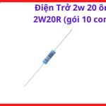 Điện Trở Công Suất 20 Ôm 2W, Điện Trở 2W20R Gói 10 Con, Linh Kiện Điện Tử Công Suất, Dùng Trong Mạch Hạn Dòng, Board Inverter, Nguồn Xung Và Thiết Bị Điện Tử