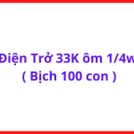 Điện Trở 33K 1/4W Bịch 100 Con, Resistor 33000 Ohm Through Hole, Linh Kiện Điện Tử Phổ Thông Cho Máy Hàn, Mạch Điều Khiển, Board Nguồn, Học Điện Tử Và DIY Electronics
