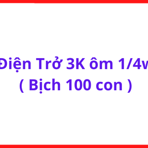 Điện Trở 3K Ohm 1/4W Bịch 100 Con, Linh Kiện Máy Hàn Inverter, Điện Trở Cắm Chân Thông Dụng, Dùng Trong Board Điều Khiển, Nguồn Xung Và DIY Electronics, kho linh kiện máy hàn.