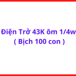 Điện Trở 43KΩ 1/4W Bịch 100 Con, Điện Trở Dùng Cho Mạch Điều Khiển, Mạch RC, Mạch Nguồn Và Thiết Bị Công Nghiệp