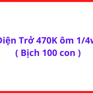 Điện Trở 470K Ôm 1/4W, Bịch 100 Con, Điện Trở Cắm Chân 470KΩ, Linh Kiện Điện Tử Máy Hàn, Board Điều Khiển, Mạch Điện Tử, DIY Electronics, Resistor Through Hole Dùng Cho Sửa Chữa Và Chế Tạo Mạch