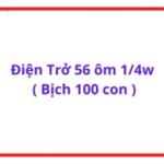 Điện Trở 56Ω 1/4W, Gói 100 Điện Trở Chân Cắm, Linh Kiện Điện Tử Dùng Cho Máy Hàn Inverter, Board Công Suất, Mạch PWM, Nguồn Switching, Arduino, DIY Và Thiết Bị Điện Tử