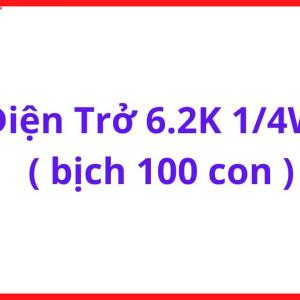 Điện Trở 6K2 Chân Cắm 1/4W, Linh Kiện Điện Tử Phổ Biến, Dùng Cho Nguồn, Board Mạch Và Thiết Bị Điện Tử, kho linh kiện máy hàn.