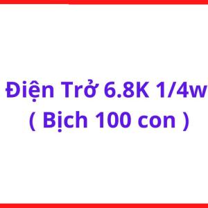 Điện Trở 6K8 Bịch 100 Con, Điện Trở Chân Cắm Công Suất 1/4W, Linh Kiện DIY Điện Tử Và Sửa Chữa Điện Tử, kho linh kiện máy hàn.