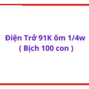 Điện Trở 91K 1/4W Gói 100 Chiếc, Điện Trở Through Hole Phổ Thông, Dùng Cho Sửa Chữa Máy Hàn, Board Mạch, Điều Khiển Công Nghiệp Và Học Thực Hành Điện Tử, kho linh kiện máy hàn.