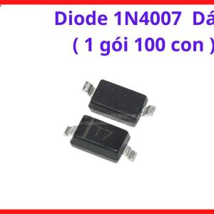 Diode 1N4007 Dán SMT, Gói 100 Con, Linh Kiện Chỉnh Lưu Điện Áp 1A 1000V Dùng Cho Mạch Nguồn, Máy Hàn, Thiết Bị Điện Tử Và Điều Khiển Công Nghiệp, linh kiện máy hàn.