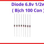 Diode 6.8V 1/2W Zener Diode Bộ 100 Con, Linh Kiện Bảo Vệ Quá Áp, Ổn Định Điện Áp, Dùng Trong Mạch Điện Tử, Máy Hàn Inverter, Thiết Bị Công Nghiệp Và Các Dự Án Nghiên Cứu DIY, linh kiện máy hàn.