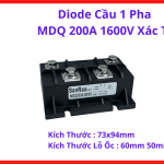 MDQ200A 1600V Bridge Rectifier, Diode Cầu Chỉnh Lưu 1 Pha Công Nghiệp, Chuyên Dùng Cho Máy Hàn, UPS, Bộ Nguồn DC, Thiết Bị Tự Động Hóa Và Điều Khiển Công Suất