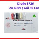 Diode SF26 2A 400V Gói 50 Con, Super Fast Recovery Diode, Linh Kiện Điện Tử Công Suất, Nguồn Xung SMPS, Máy Hàn Inverter, UPS Và Mạch Chỉnh Lưu Tần Số Cao
