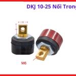 Bộ giắc cắm cáp hàn DKJ 10 25 nối trong 33mm chuẩn công nghiệp, cấu trúc khóa vặn chắc chắn chống lỏng khi vận hành liên tục, chất liệu đồng nguyên chất dẫn điện tối ưu, sự lựa chọn hàng đầu của thợ cơ khí