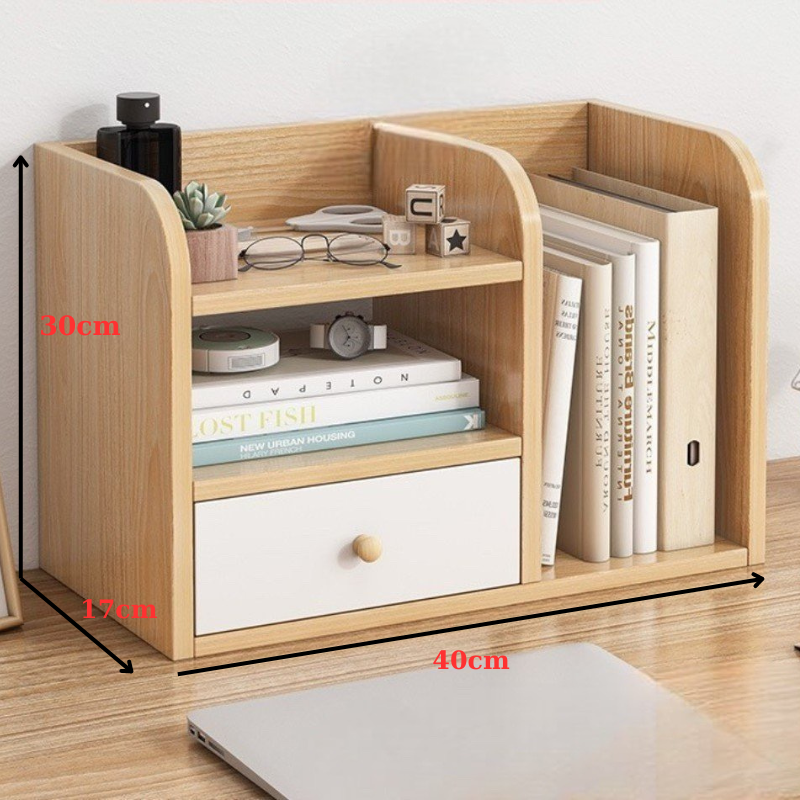 Kệ gỗ tủ sách 4 ngăn đa năng, lưu trữ tiện lợi cho sách, tài liệu và đồ trang trí, thiết kế chắc chắn và thẩm mỹ