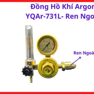 Đồng Hồ Argon YQAr-731L Ren Ngoài 2 Vòi, Van Điều Áp Khí Hàn TIG MIG, Flowmeter Khí Argon, Kiểm Soát Lưu Lượng Chính Xác, Ổn Định Hồ Quang, Phù Hợp Xưởng Cơ Khí