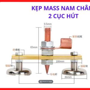 Kẹp Mát Nam Châm 2 Cục Hút, Phụ Kiện Hàn Cắt Giúp Nâng Cao Sự Thuận Tiện Trong Quá Trình Gia Công Kim Loại, linh kiện máy hàn.