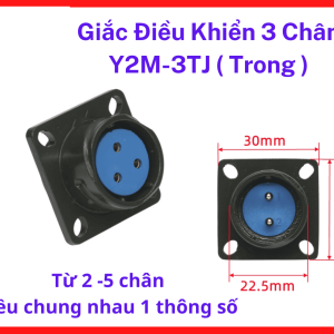 Giắc cắm tín hiệu 3 pin Y2M-3TJ dạng đực cái, đầu nối dây dẫn điện máy hàn điện tử dân dụng, thiết kế vỏ hợp kim chống va đập mạnh, linh kiện kỹ thuật lắp ráp mạch điện tử nhà xưởng, giải pháp truyền dẫn ổn định