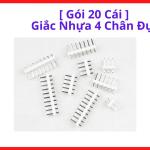 Giắc Nhựa 4 Chân Đực, Gói 20 Cái, Jack Kết Nối 4 Pin, Đầu Nối Dây Điện, Phụ Kiện Máy Hàn Điện Tử, Connector 4 Chân, Dùng DIY Điện Tử, Linh Kiện Sửa Chữa Thiết Bị, Kết Nối Bo Mạch Và Dây Nguồn