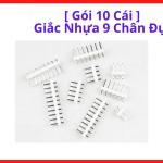 Gói 10 Giắc Nhựa 9 Chân Đực, Jack Điện 9 Pin, Connector Dây Điện, Đầu Nối Tín Hiệu Điều Khiển, Phụ Kiện Máy Hàn Điện Tử, Dùng Cho Bo Mạch, Thiết Bị Điện Và Sửa Chữa