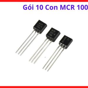 Gói 10 con MCR100-6 thyristor chân cắm TO-92 loại một chính hãng, linh kiện sửa máy hàn que máy hàn mig tig, vi mạch tích hợp ba chân thẳng dải nhiệt công nghiệp rộng, bộ mười linh kiện bán dẫn mồi xung lực khỏe, linh kiện máy hàn.