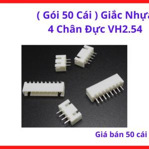 Gói 50 Cái Giắc Nhựa 4 Chân Cái VH2.54 Bề Mặt Gia Công Tinh Xảo Đảm Bảo Khớp Nối Chặt Chẽ Với Các Dòng Cáp Tiêu Chuẩn Trên Thị Trường Hiện Nay, linh kiện máy hàn.