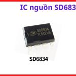 IC chân cắm nguồn xung SD6834 DIP8, chip pwm quản lý năng lượng tích hợp linh kiện chuyển mạch công suất nguồn đơn, linh kiện bán dẫn chân cắm chuyên dụng cho bo mạch máy hàn inverter, linh kiện chất lượng cao sửa chữa khối nguồn, linh kiện máy hàn.