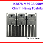 MOSFET K3878 2SK3878 9A 900V Chính Hãng Toshiba, MOSFET Công Suất Cao Áp TO3P, Linh Kiện Sửa Máy Hàn Inverter, Nguồn Switching, Nguồn Xung SMPS, UPS, Board Công Suất, MOSFET N Channel Điện Áp Cao