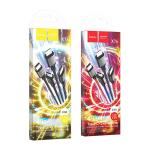 Cáp Sạc 4 Đầu Hoco X76 – Dây Sạc Đa Năng Lightning/Micro/Type-C, Sạc Nhanh 3A, Bền Bỉ, Linh Hoạt, Phù Hợp Với iPhone, Samsung, Xiaomi, iPad, Máy Tính Bảng, Thiết Bị Di Động – Lý Tưởng Cho Người Dùng Nhiều Thiết Bị