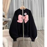 Áo Sweter nữ hình nơ hồng in PET xịn, chất liệu vải bền, không phai màu, form rộng, dễ phối với quần jeans, chân váy