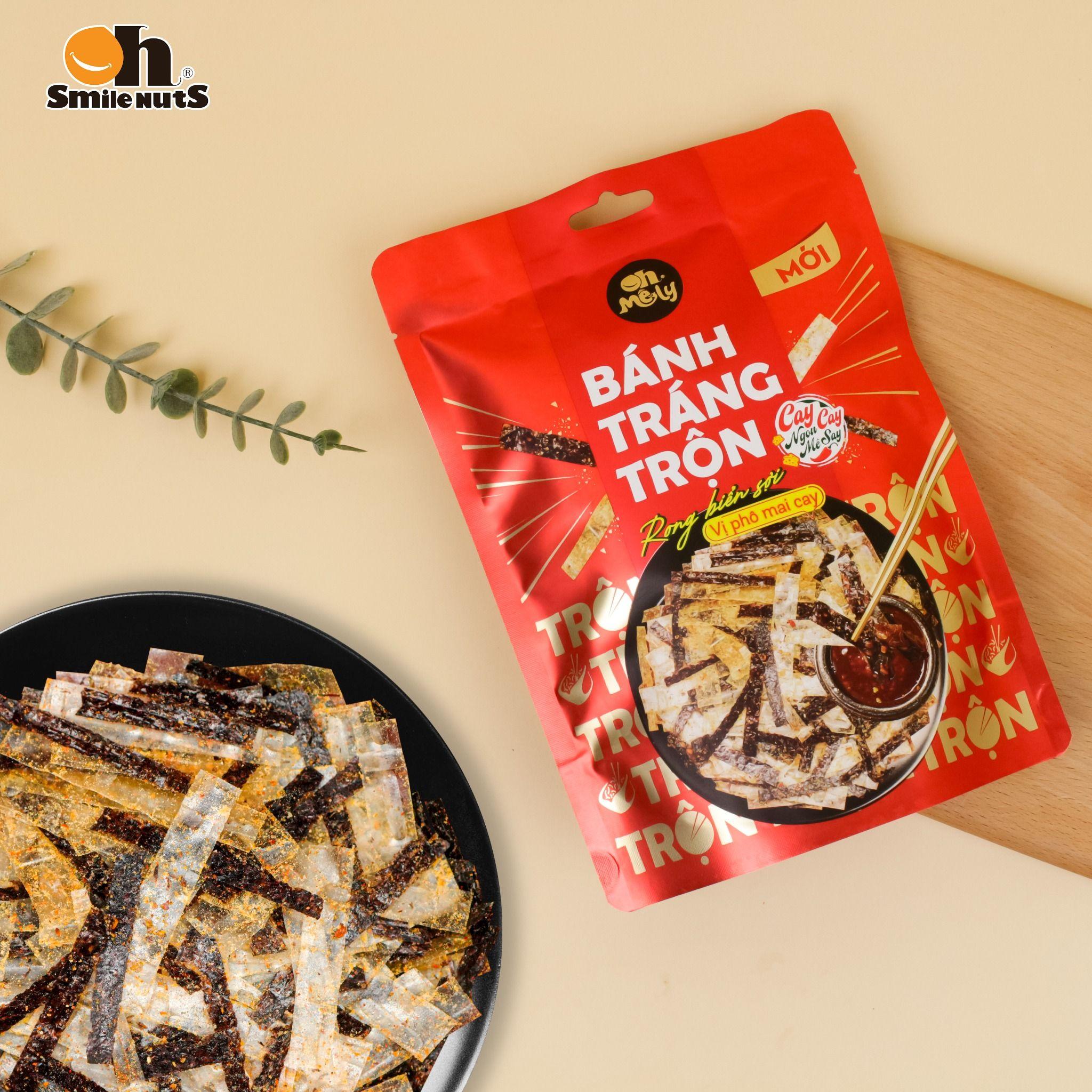 Bánh Tráng Trộn Rong Biển Sợi Vị Phô Mai Cay Vừa 30g Oh Smile Nuts, Quái Vật Ăn Vặt Gây Sốc Với Rong Biển Giàu I-ốt Xây Dựng Tuyến Giáp Bất Khuất, Phô Mai Béo Ngậy Thấm Sâu Sợi Bánh Tráng Mềm Dai, Gói Zip Bí Quyết Giữ Tươi Ngon Vĩnh Cửu