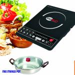 Bếp điện từ BI-1 cao cấp, thiết kế hiện đại, bảng điều khiển cảm ứng tiện dụng, mặt kính cường lực chịu nhiệt, công suất mạnh 2000W, tiết kiệm điện và thời gian nấu nướng