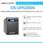 Bộ Lưu Điện Dự Phòng Hikvision DS-UPS3000 Offline 3000VA 1800W, Chống Mất Điện Và Nhiễu Sóng Cho Server Doanh Nghiệp Vừa, Màn Hình LCD Giám Sát Pin Thời Gian Thực, Bảo Vệ Ngắn Mạch Quá Tải Điện Áp Thấp