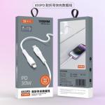 BYZ X93DP cáp sạc nhanh 30W Type-C to Lightning, dây dài 1000mm, màu trắng, output 20W, tốc độ truyền dữ liệu 480MB/s, chất liệu hợp kim kẽm + TPE, phụ kiện chính hãng, nâng cao hiệu suất sạc.