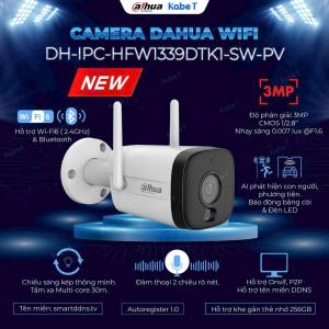 Camera Dahua DH-IPC-HFW1339DTK1-SW-PV Wifi Bullet Ngoài Trời 3MP Với WizSense AI Tiên Tiến, Phát Hiện Người Xe Không Lỗi Thời, Tầm Nhìn Hồng Ngoại 30m Màu Sắc Rực Rỡ, Đàm Thoại Hai Chiều Kèm Cảnh Báo Âm Thanh Sắc Bén