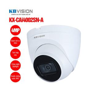 Đột Phá An Ninh Camera Dome IP 4MP KBVISION KX-CAi4002SN-A, Starlight Cho Hình Ảnh Màu Đêm Ban Mai Rạng Rỡ, Tầm Hồng Ngoại 30m Công Nghệ Cao Xuyên Thủng Màn Đêm, AI Thông Minh Xâm Nhập SMD Plus Nhận Diện Người Xe Không Sai Sót