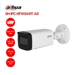Camera IP Dahua DH IPC HFW2441T AS 4MP WizSense, bullet ống kính cố định, hỗ trợ PoE và 12VDC, tích hợp định dạng triple-stream, phù hợp lắp đặt nhiều camera cùng lúc, tiết kiệm chi phí vận hành và quản lý hiệu quả.