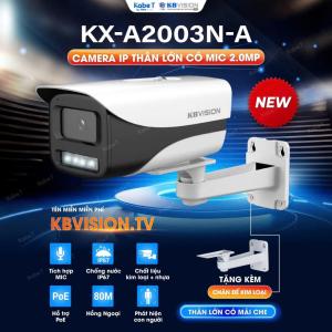 Camera IP KBVISION KX-A2003N-A 2MP – Giải Pháp An Ninh "Sấm Sét" Với Hồng Ngoại 80m, Hình Ảnh 1920x1080 Siêu Rõ @25/30fps, Góc Nhìn 86° Từ Ống Kính 3.6mm, Phát Hiện Con Người AI Giảm Báo Giả 95%, Hồng Ngoại Thông Minh 80m, DWDR BLC 3D-DNR