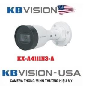 Camera IP KBVISION KX-A4111N3-A 4MP PoE Thân Kim Loại Ngoài Trời, Cảm Biến Sony NIR 1/2.7″ 2560x1440@25/30fps Siêu Nét, Ống Kính 3.6mm Góc Rộng 88°, Hồng Ngoại Thông Minh 30m, Tích Hợp Micro Thu Âm, Chống Ngược Sáng WDR 120dB