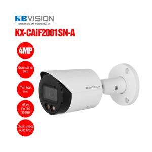 Nâng Tầm An Toàn Với Camera IP KBVISION KX-CAiF4001SN-A 4MP CMOS, Cảm Biến 1/2.9″ Chân Thực 2688x1520, Lens Cố Định 3.6mm Góc 82° Không Góc Chết, LED Trắng 30m Full Color, Mic Thu Âm, IVS Tripwire Intrusion SMD Plus, Vỏ Kim Loại IP67 Kháng Thời Tiết