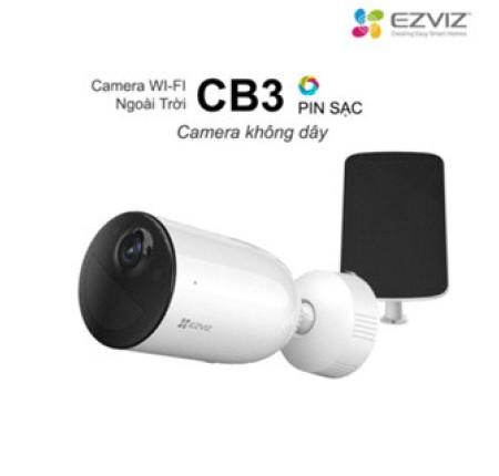 Camera ngoài trời EZVIZ CS-CB3 2MP WiFi Pin & Solar, góc nhìn rộng 128°, chuẩn IP weatherproof, cảnh báo chuyển động thông minh, lựa chọn tối ưu cho sân vườn, ban công, nhà kho – bảo vệ tài sản với chỉ một thiết bị gọn nhẹ.