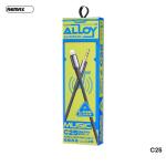 Cáp chuyển Lightning ra 3.5mm đầu đực Remax C25, dây bện 48 trục, vỏ hợp kim nhôm, công nghệ ép phun, chiều dài 1.2m, tuổi thọ 5000 lần cắm rút, mang lại âm thanh trung thực và độ bền vượt trội cho iPhone, iPad