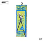 Cáp chuyển Type-C sang 3.5mm đầu đực Remax C26, dây bện 48 trục, vỏ hợp kim nhôm, công nghệ ép phun, chiều dài 1.2m, tuổi thọ 5000 lần cắm rút, thiết kế bền chắc, tiện lợi, mang lại âm thanh trung thực cho smartphone, tablet