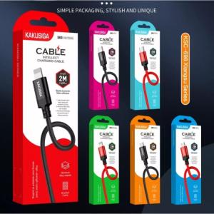 Cáp KAKU KSC-698 Type-C 3.2A, dây dài 2m, dây bện nylon chống rối, vỏ hợp kim nhôm chống mài mòn, phụ kiện chính hãng, giải pháp tối ưu cho sạc nhanh tiện lợi.