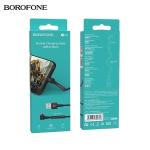 Cáp Sạc BOROFONE BU6 Micro 1.2m, dây sạc kiêm giá đỡ điện thoại, thiết kế chữ L thông minh, vỏ sợi tơ dệt chống rối, lõi 118 đồng đóng hộp truyền tải ổn định, đầu nối hợp kim nhôm phun cát bền bỉ, tiện lợi cho smartphone và phụ kiện.