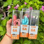 Cáp Sạc Nhanh BYZ X97DP/X97m/i/t 6A 20W, dây dù siêu bền dài 1.2m, hỗ trợ USB ra Micro/Type-C/Lightning, sạc nhanh PD an toàn đầy 65% trong 30 phút, thiết kế ép phun hai màu chống gãy, 4 màu trẻ trung trắng, hồng, xanh, đen, tương thích đa thiết bị