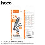 Cáp Sạc Nhanh Hoco X112 Led 5A 66W/60W/27W/2.4A, USB ra 2 đầu Type-C và Lightning IP, dây bện dài 1m bền bỉ, đầu nối hợp kim nhôm sáng bóng, lõi dẫn điện to ổn định, hỗ trợ sạc laptop 60W và điện thoại 3A, màn hình LED hiển thị nguồn điện thời gian t